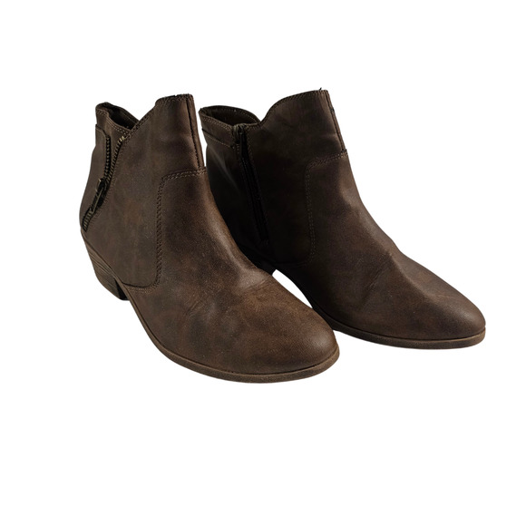 Faded Glory Brown Ankle Boots Size 8 - Picture 1 of 9